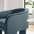 thumbnail image 4 of Modway Greer Performance Velvet Upholstered Accent Armchair in Cadet Blue, 4 of 9