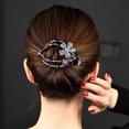 thumbnail image 4 of GROFRY Women Dovetail Hairpin Flower Design Easy to Use Delicate Elegant Hair Pin for Travel, 4 of 8
