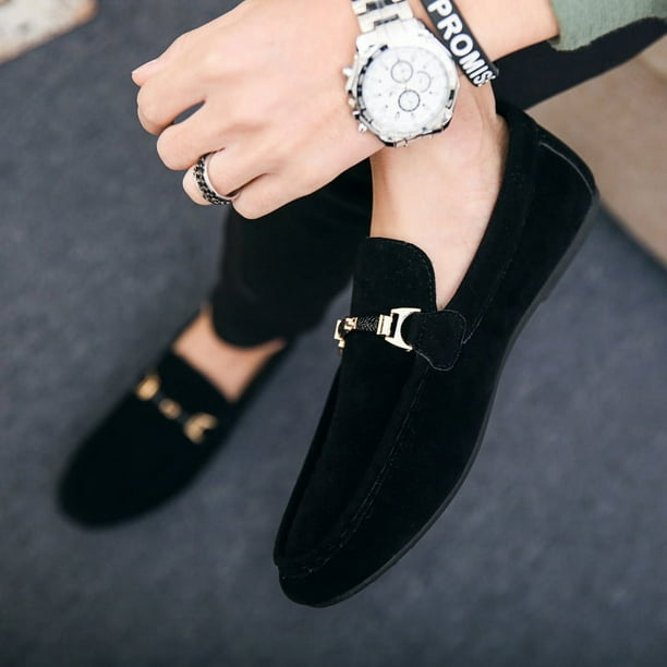 Zapatos de primavera y verano para hombre, zapatos casuales, zapatos de moda, zapatos de tela para hombre, zapatos tipo frijol, zapatos holgados para hombre, zapatos sin cordones