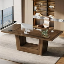 Tribesigns Modern Executive Office Desk, 63" Home Office Desk, Large Computer Desk with Robust Base