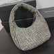 thumbnail image 3 of Bolso de Mano Pequeño de Lujo Likrtyny con Diamantes de Imitación Color Sólido para Fiestas, 3 of 9