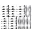 thumbnail image 1 of Tornillos de Cabeza Hexagonal Ticfox M3 Acero de Aleación Negro 300 Piezas, 1 of 14