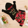 thumbnail image 3 of ibuvkizy Toddler Baby Girl Tank Top Sets Summer Baby Girl Outfits Clothes,Toddler Baby Girls Long Sleeve Letter Print Hoodie Top+Floral Pants Outfits,Gifts for Her, 3 of 9