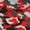 Black, Charcoal, Red, Silver, variant on Ronit Textile Red Dimple Mesh Jersey Camouflage Print by Yard (36"X60")