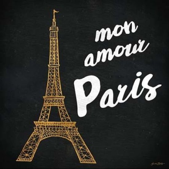 Mon Paris Gold I Canvas Art - Linda Baliko(24X24)