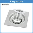 thumbnail image 5 of Uxcell 3 Pack Shower Drain Strainer, 2" x 2.5" Stainless Steel Deep Sink Hair Catcher, 5 of 7