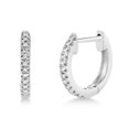 thumbnail image 1 of Boucles d'Oreilles Huggie Diamant Or Blanc 14k (0.07ct), 1 of 1