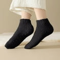 thumbnail image 4 of FAZVAOO Socks for Women Fuzzy Ankle Non Slip Velvet Thick Socks Black, 4 of 7