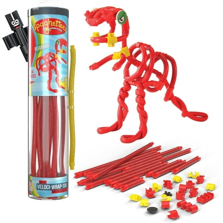 Spaghetteez Veloci-Wrap-Tor – Flexible Velociraptor Building Set for Kids – Bendable, Stretchable, Connectable Dino Toy – STEM Learning, Creative Play, and Imagination Development- Ideal for Age 4+