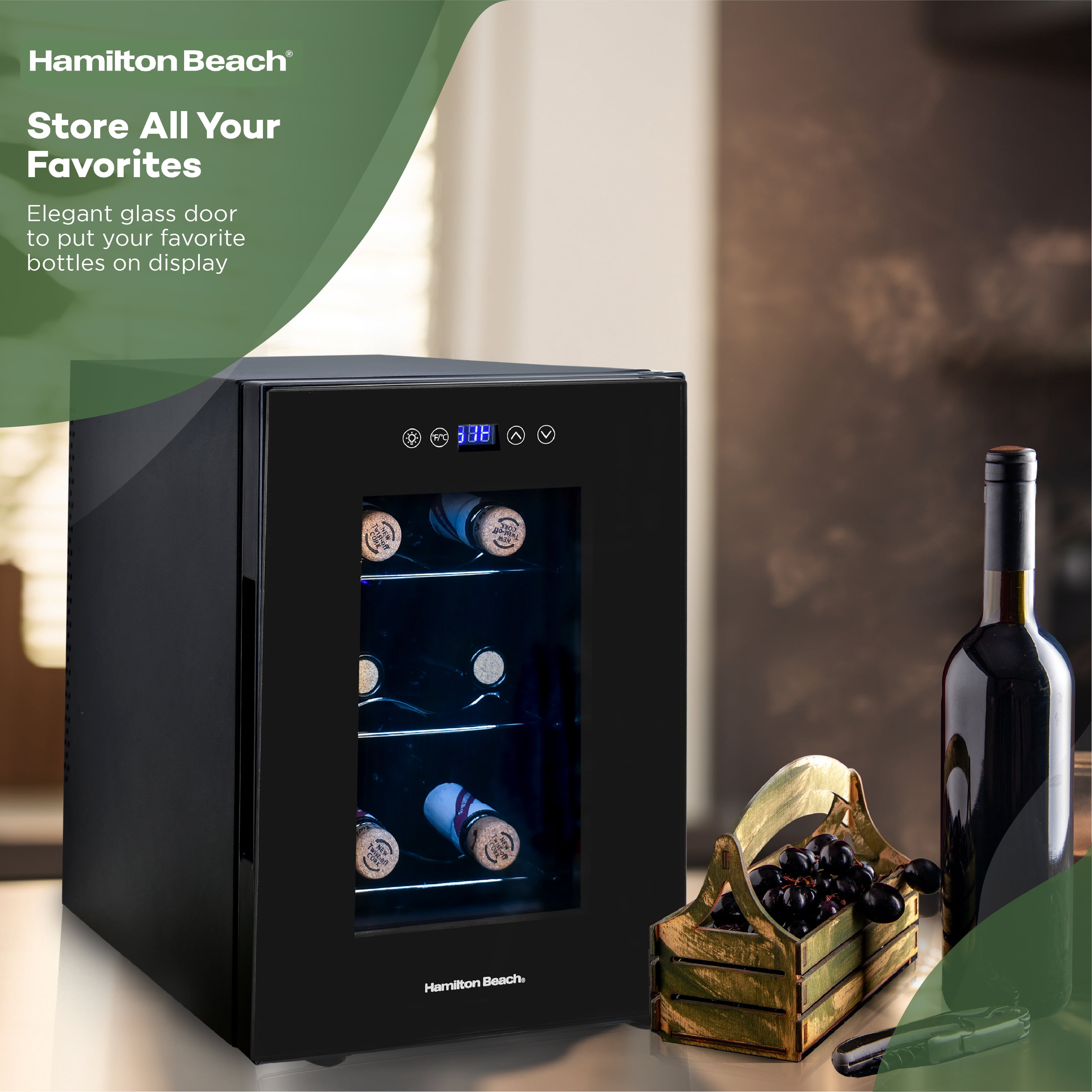 Hamilton Beach 6-Bottle Wine/Beverage Cooler, HBWF6035