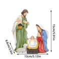 thumbnail image 3 of Adornos de Navidad Xihbxyly Nacimiento de Jesús Caballo Comedero Grupo Decoraciones para El Hogar Resina, 3 of 5