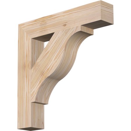 3 1/2 W x 20 D x 20 H Funston Block Smooth Bracket  Douglas Fir