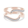 thumbnail image 3 of 1/5 Carat Round Cut Lab Created Moissanite Diamond Enhancer Guard For Engagement Wedding Ring In 14K Rose Gold Plated 925 Sterling Silver (Color : G-H, Clarity : VVS1, 0.20 Cttw) Size - 6.5, 3 of 7