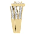 thumbnail image 2 of Dazzlingrock Collection 1.50 Carat (ctw) 14K Princess & Round Cut Diamond Halo Engagement Ring Set 1 CT, Yellow Gold, Size 8.5, 2 of 4