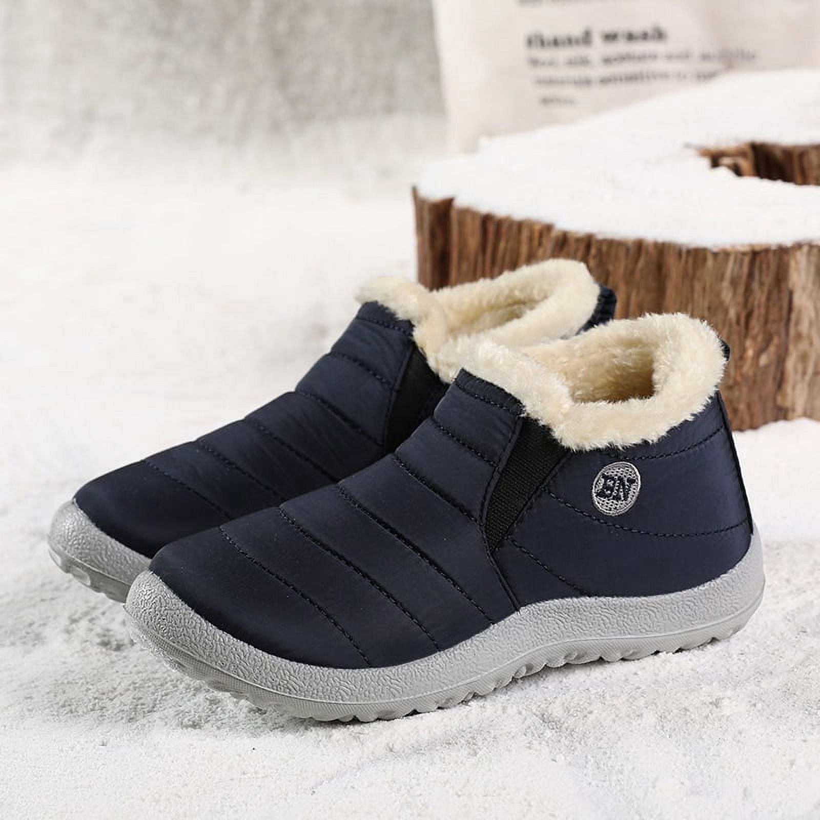 Bottes pour Hommes Neige Randonnée Bottes pour Hommes Bottes d'Hiver pour Hommes Extérieur Chaussure Homme Chaussures Imperméables Homme Plateforme Chaussures de Travail Chaussures BNBlue_23 46