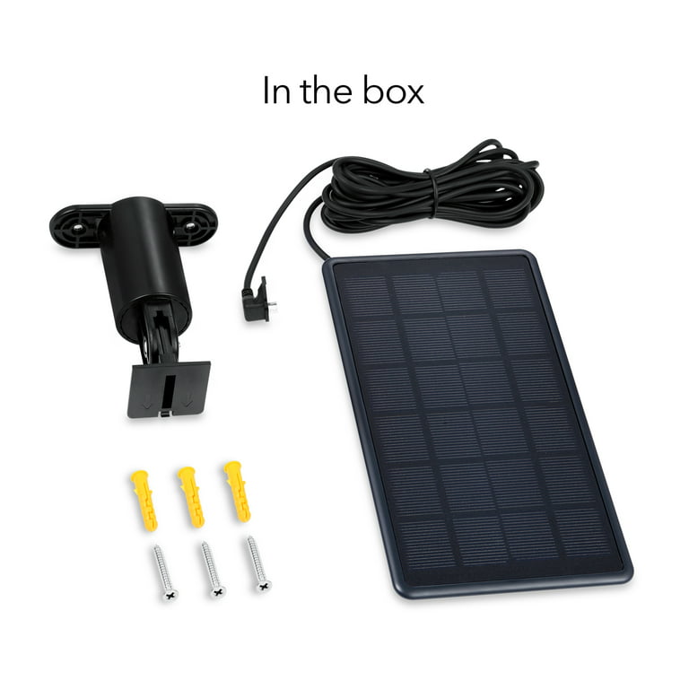 Wasserstein Solar Panel Compatible with Wyze Cam Outdoor - Plug in and  Power Your Security Camera with Efficient Solar Power (1 Pack, Black) (Wyze  Cam Outdoor NOT Included) 