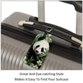 thumbnail image 3 of Square 2Pack PU Leather Panda Cruise Luggage Tag with Privacy Cover and Name ID Tag for Travel Handbags Backpacks Luggage Tags, 3 of 6