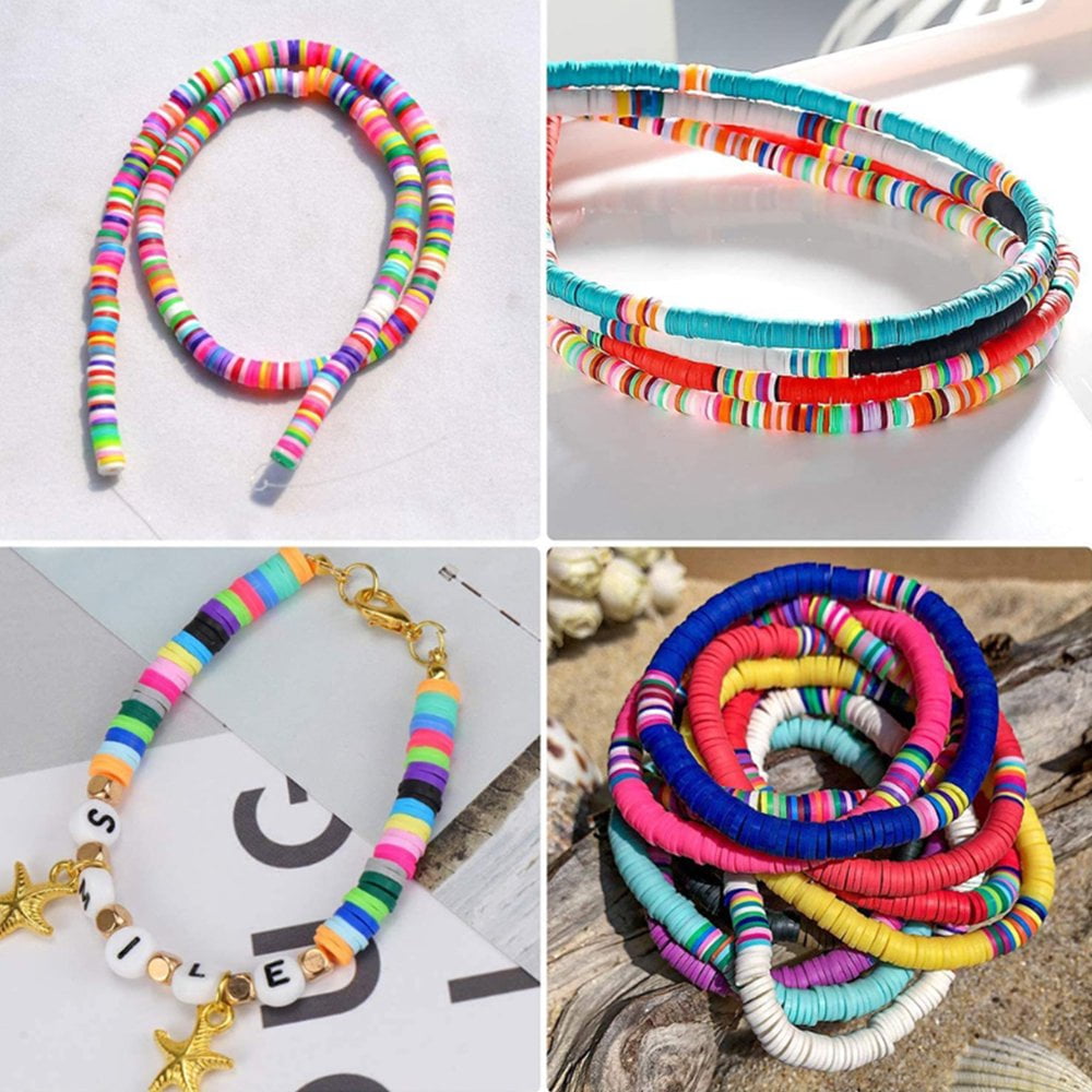 3897 Pcs Clay Beads for Jewelry Bracelet Making Clay Bead Set