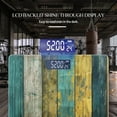 thumbnail image 3 of High Precision Body Weight Scale Smart Bathroom Scales with Large LCD Display(400lbs),Decorative for Bedroom-Colorful Wooden Planks In Teal And Yellow, 3 of 4