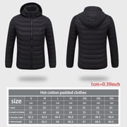 8-Zone Heated Jacket USB Electric Hoodie Jacket Winter Warming Jacket Coat (Size - Large)