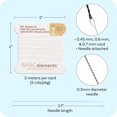 thumbnail image 3 of The Beadsmith Pure Silk Cord – White Color, Assorted Sizes 2, 4, & 6, Five Cards, Needles Attached, 3 of 7