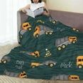 thumbnail image 6 of Honeii Big Machine Print Fleece Blanket - Throw Blanket for Bed, Sofa, Couch, Camping, and Travel , Microplush Ultra Soft Warm Blanket-40"x30", 6 of 7
