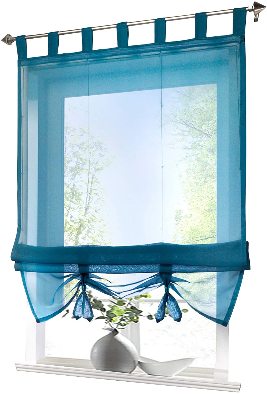 Roman Blind with Loops Curtains Kitchen Roman Blinds Transparent Loop