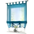 thumbnail image 1 of Store Romain avec Boucles Rideaux Cuisine Stores Romains Transparents Boucle Rideaux Moderne Voile, (Bleu, 80 x 155cm), 1 of 5