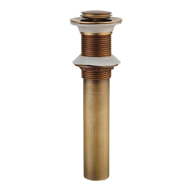 Desagüe de lavabo sin rebosadero, tapón de lavabo de baño, lavabo de recipiente de drenaje emergente, núcleo de rebote emergente universal
