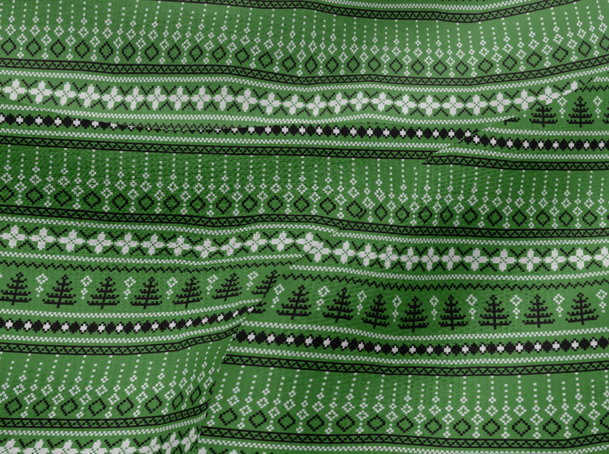 oneOone Viscose Jersey Green Fabric Merry Christmas Diy Clothing Quilting Fabric Print Fabric By Yard 60 Inch Wide-C2C