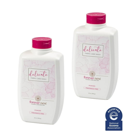 Forever New Gentle Powder Laundry Detergent, Fragrance Free, 32 oz, 2 Pack