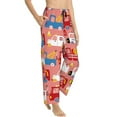 thumbnail image 2 of Kll Womens Cartoon With Traffic Elements Print Pajama Pants Soft Pajama Bottoms For Women Cozy Lounge Pants, 2 of 9