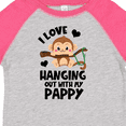 thumbnail image 4 of Inktastic Monkey I Love Hanging out with My Pappy Boys or Girls Toddler T-Shirt, 4 of 5