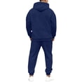 thumbnail image 5 of Hogleaql Sweat Suits for Men 2 Piece Hoodie and Sweatpants Solid Color Fleece Pullover Hoodies Jogging Running Pants Set Sweat Winter Suits with Pockets Navy 2XL, 5 of 7