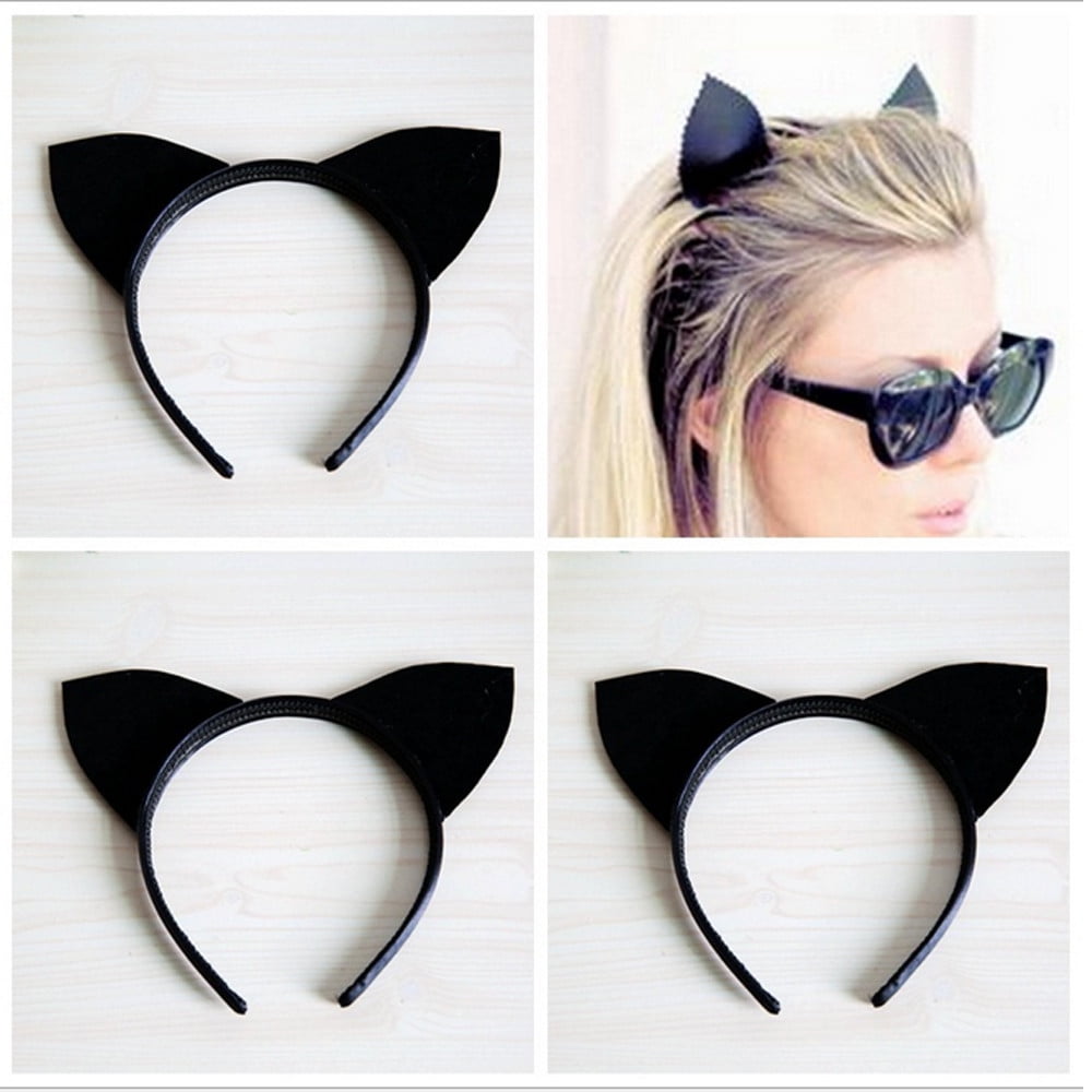 New Black Cat Ears Headband Party Holiday Party Hoop