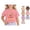 Pink, variant on VOUZZA Young Wild and Three Girls T-Shirt 3rd Birthday Graphic Short Sleeve Round Neck Tee Top for Kids Summer Celebration Cotton Shirt Party Outfits