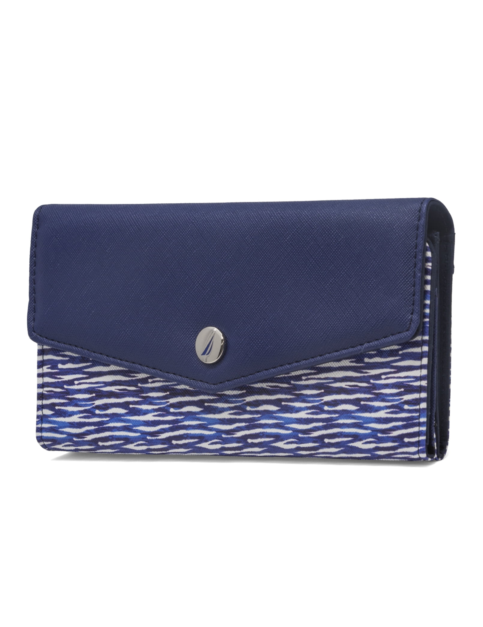 Nautica Money Manager RFID Women’s Wallet Clutch Organizer (Wave Print