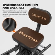Leikefitness Hip Abductor and Thigh Exercise Machine, Compact Glute Trainer with Resistance Band, Adjustable 360-Degree Leg Pads for Home Gym Workouts