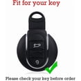 thumbnail image 2 of Key Fob Cover Compatible with BMW Mini Cooper S Cooper D Keychain Case Holder Protector,A Black, 2 of 7