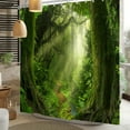 thumbnail image 3 of Pbobriich Nature Shower Curtain,Jungle Rain Forest Tree Waterproof Polyster Bathroom Curtain,47"x71", 3 of 5