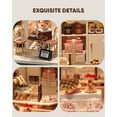 thumbnail image 4 of DIY Miniature Chocolate Shop Dollhouse Kit with LED Light, Wooden Building Model for Adults, 4 of 6