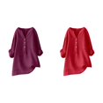 thumbnail image 1 of (2-Pack) Rinsvye Womens Solid Color Long Sleeve Mandarin Collar Blouse Women Clothing Timeless Design, 1 of 4