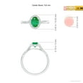 thumbnail image 5 of ANGARA Natural Oval Emerald Halo Twisted Vine Ring in 14K White Gold for Women (Size-7x5mm) | May Birthstone, Birthday, Anniversary, Jewelry Gift for Women | Natural Emerald Ring, 5 of 10
