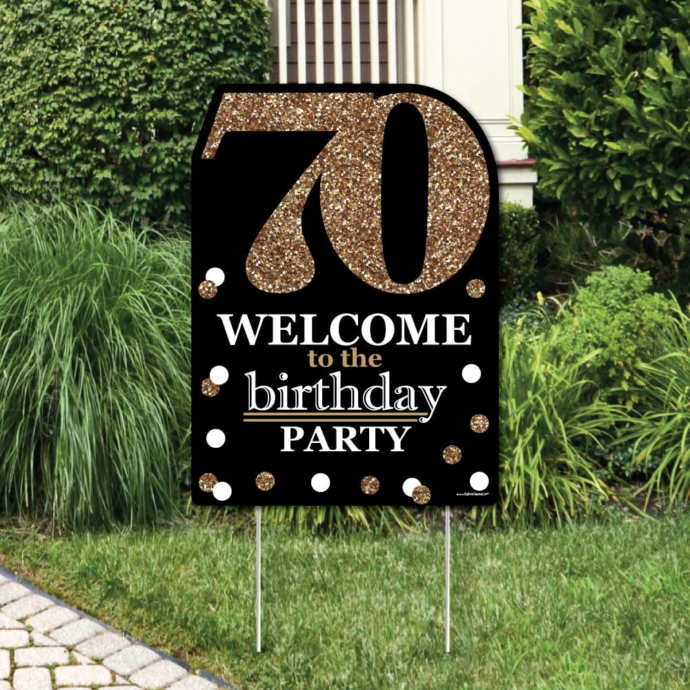 Adult 70th Birthday Gold Party Decorations Birthday Party Welcome