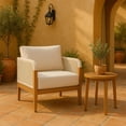 thumbnail image 2 of Meridian Furniture Chaise de Patio Extérieure en Tissu Résilient Maui Cream, 2 of 8