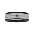 thumbnail image 3 of Men's Tungsten Black Diamond Accent Wedding Band - Mens Ring, 3 of 4