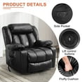 thumbnail image 5 of TEKAMON Large Power Lift Recliner Chair for Elderly with Heat and Massage Leather Electric Recliners Chair For Living Room with Cup Holders, Remote Control (Black), 5 of 9