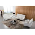 thumbnail image 4 of Pemberly Row Modern Tufted Italian Leather Accent Chair in White, 4 of 6