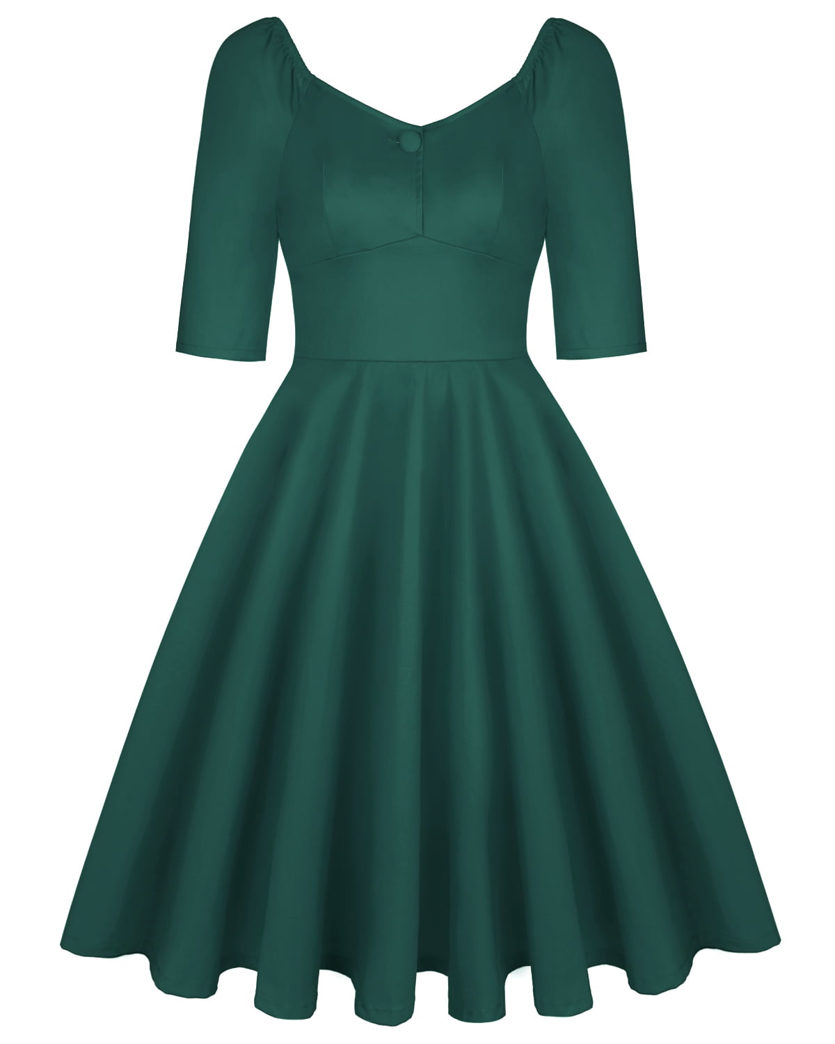 Wellwits Womens Polka Dots Cap Sleeves 1950s Vintage Formal Dress 