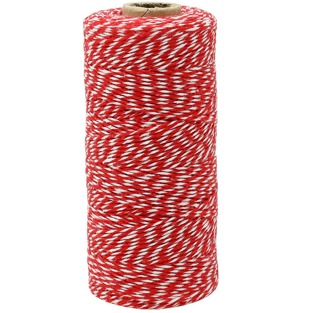 Just Artifacts ECO Bakers Twine 240yd 4Ply Striped Cherry Red - Decorative Bakers  Twine for DIY Crafts and Gift Wrapping - Walmart.com